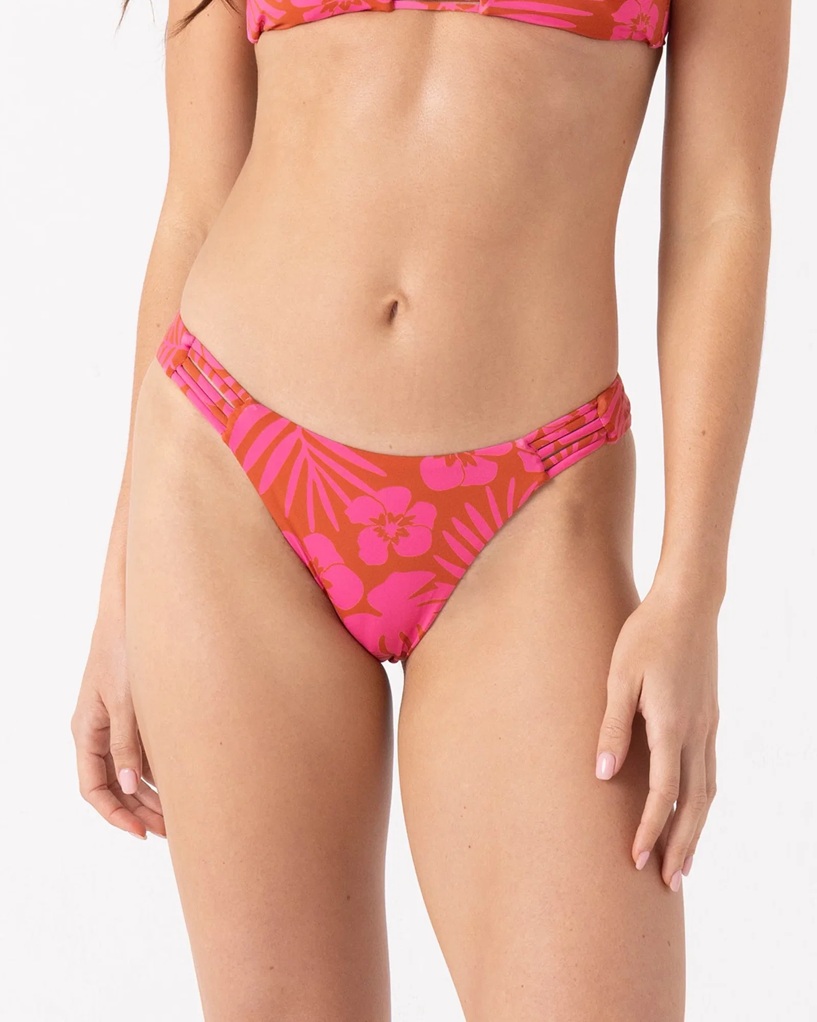 Image of Sun Chasers Lattice Scoop Moderate Bikini Bottom