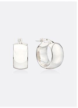 Icons White Gold Mini Hoop Earrings