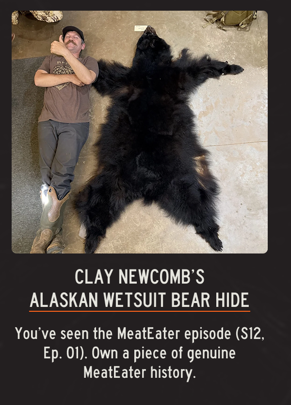 Clay Newcomb's Alaskan Wetsuit bear hide