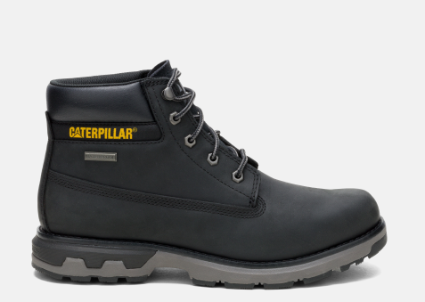CAT Footwear - Men's Pursue Waterproof Work Boot - Black colorway.