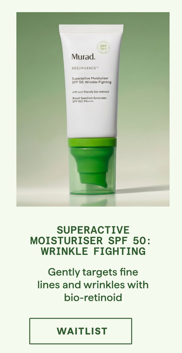 Superactive Moisturiser SPF 50: Wrinkle Fighting
