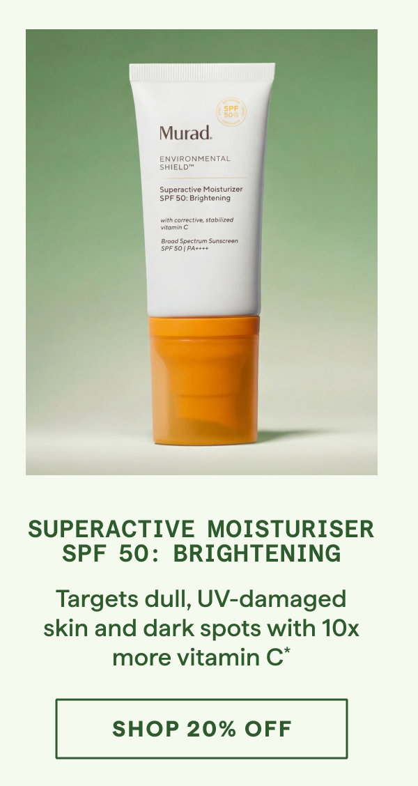 Superactive Moisturiser SPF 50: Brightening