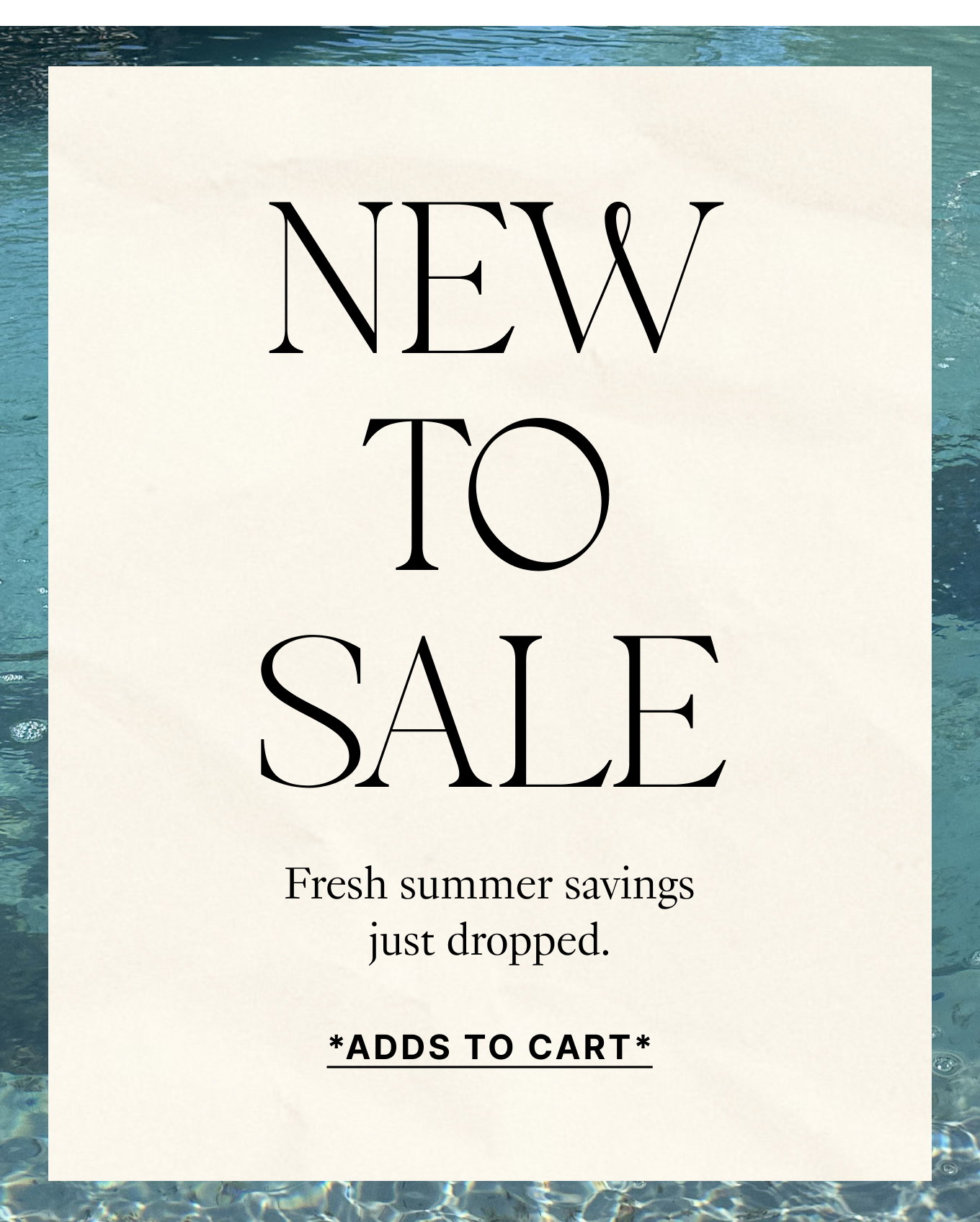 New to sale - adds to cart