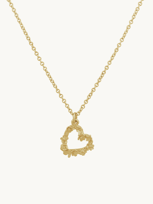 Floral Heart Necklace with Itsy Bitsy Bee