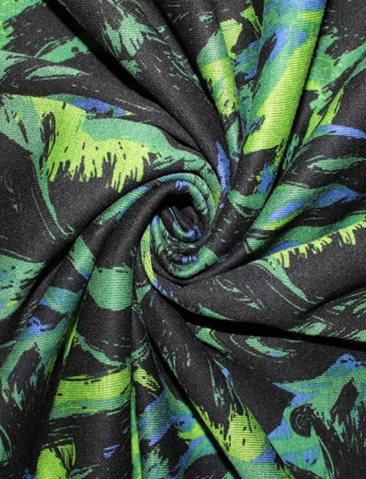 Deadstock Viscose Jersey Stretch Knit Fabric Green