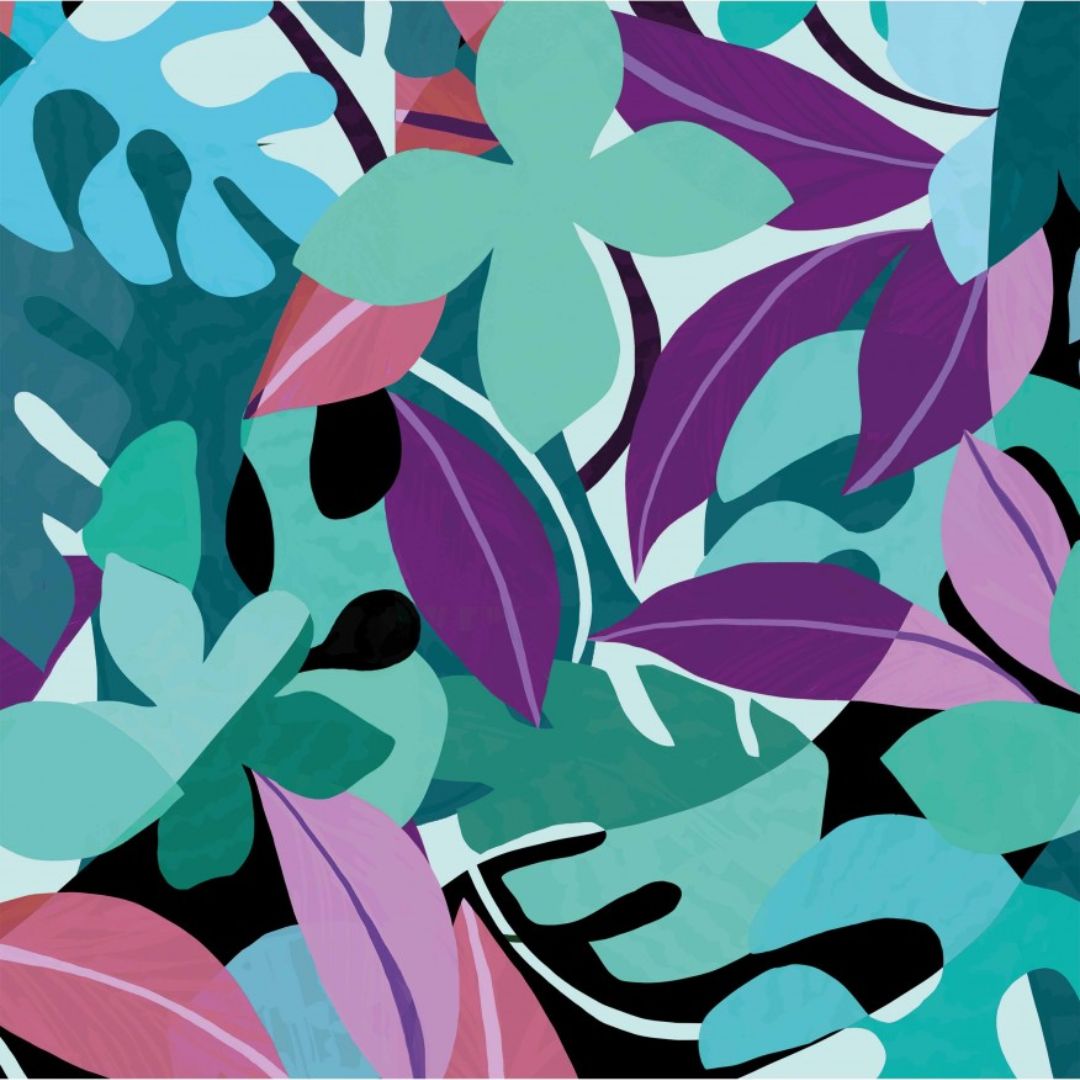 Minerva Exclusive Dappled Leaves - Teal