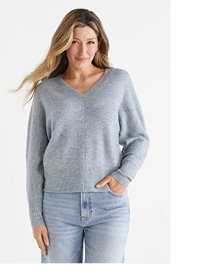 Brushed V-Neck Jumper