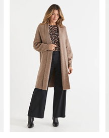 Brushed Longline Cardigan