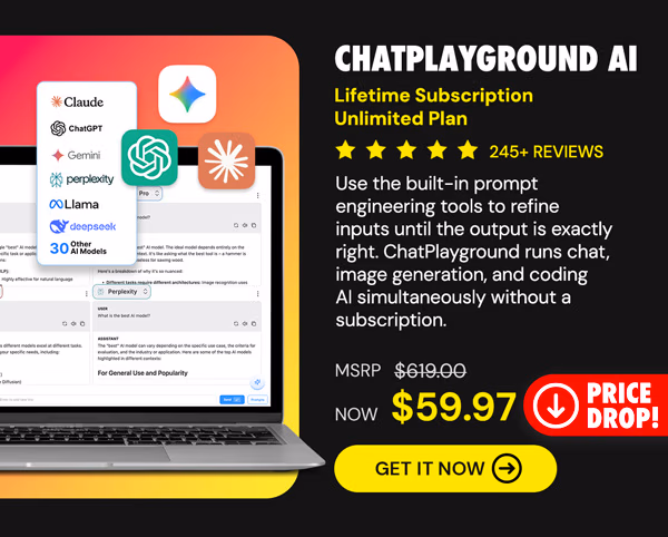 ChatPlayground AI: Lifetime Subscription (Unlimited Plan)