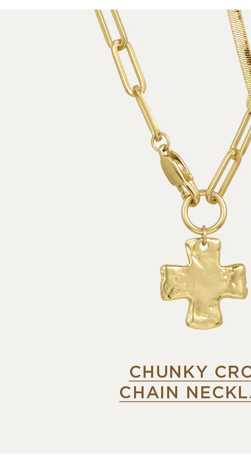 CHUNKY CROSS CHAIN NECKLACE
