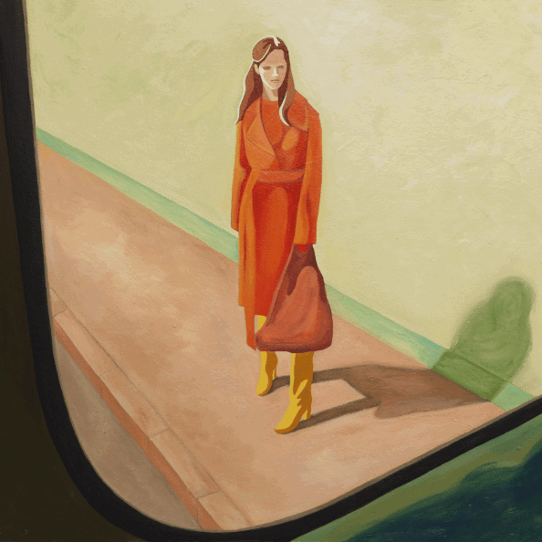 Woman standing in window