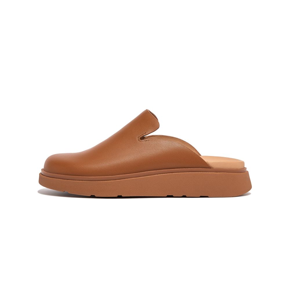 Image of Fitflop Womens Tan Leather Mule