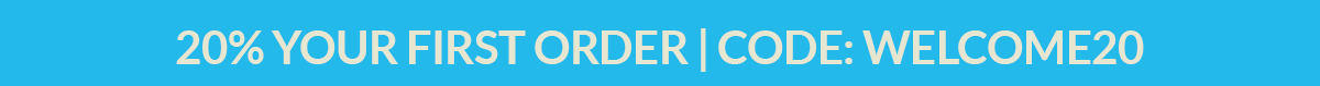 WELCOME20 on your first order