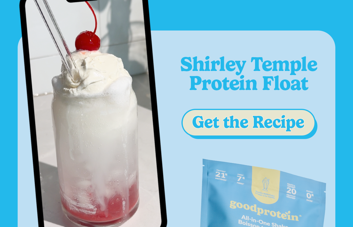 Shirley Temple Protein Float 