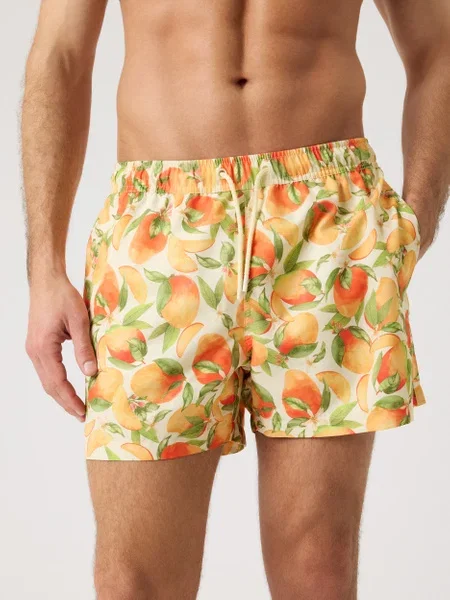 Borg Print Swim Shorts