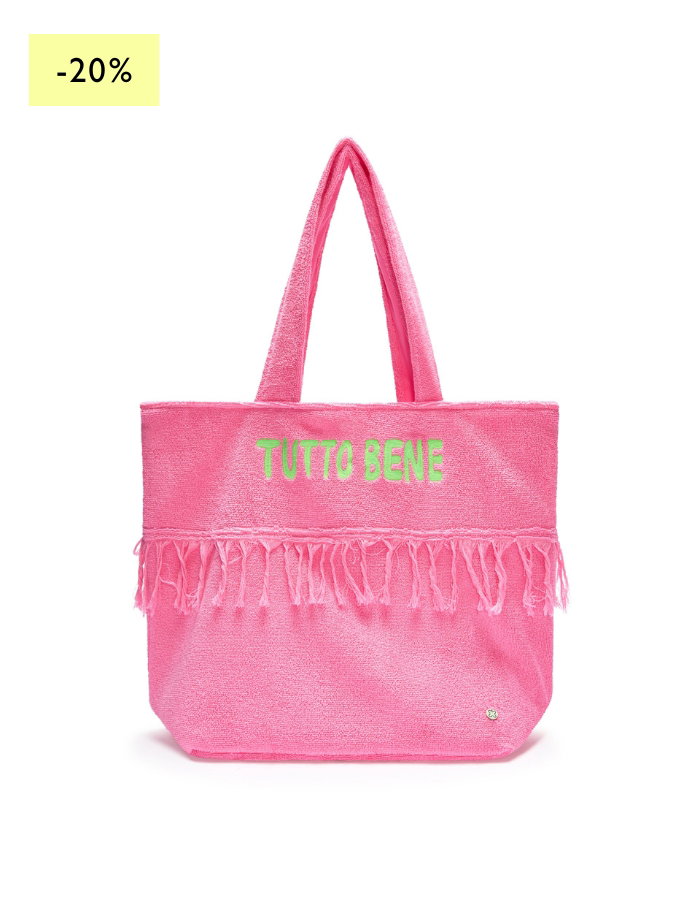 Frottee-Shopper mit Stickerei