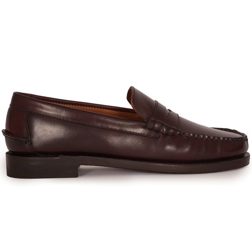 Sebago x Stuarts Dan Cordovan Penny Loafer - Brown Burgundy