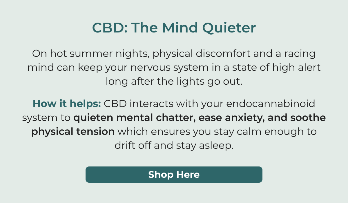 CBD: to ease anxiety, racing minds and soothe physical tension