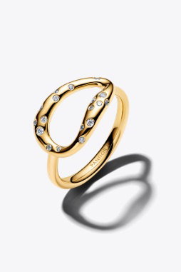 Organically Shaped Stone-Set Statement Ring