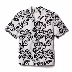 Short Sleeve Linen Camp Shirt
