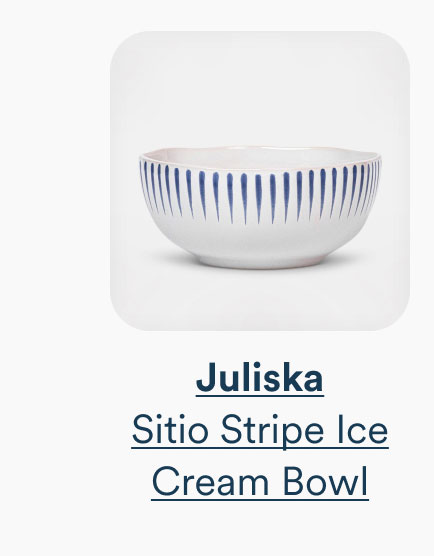 Juliska Sitio Stripe Ice Cream Bowl