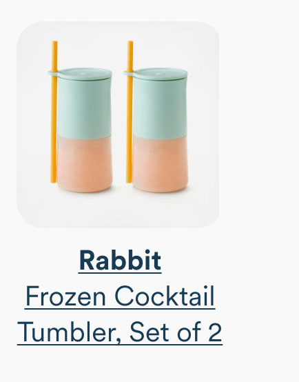 Rabbit Frozen Cocktail Tumbler, Set of 2
