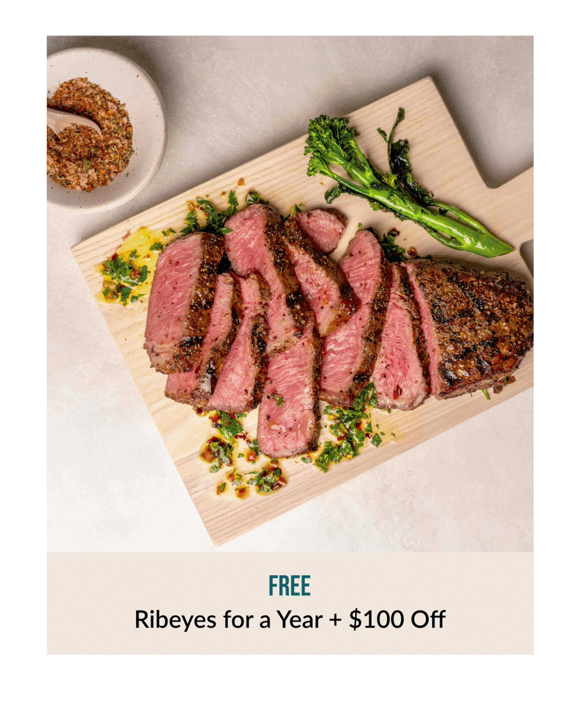 FREE Filet Mignons | FREE Ribeyes | FREE NY Strips for a year