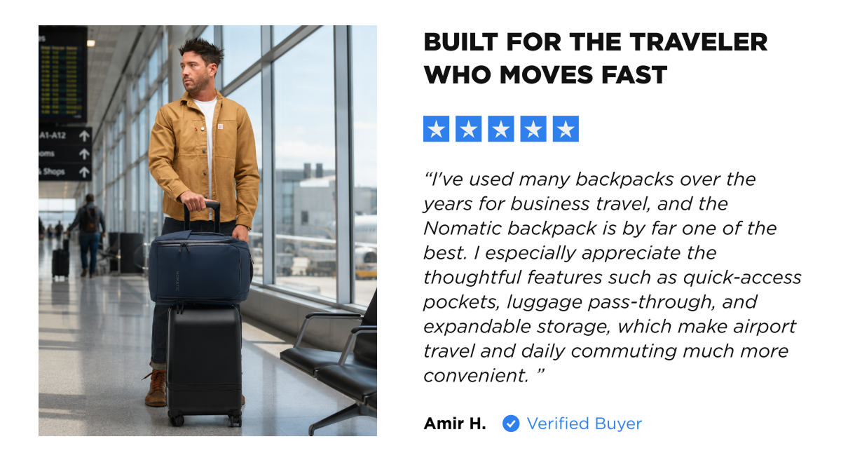 BUILT FOR THE TRAVELER WHO MOVES FAST