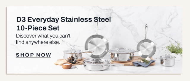 shop our D3 Everyday Stainless Steel 10-piece Set