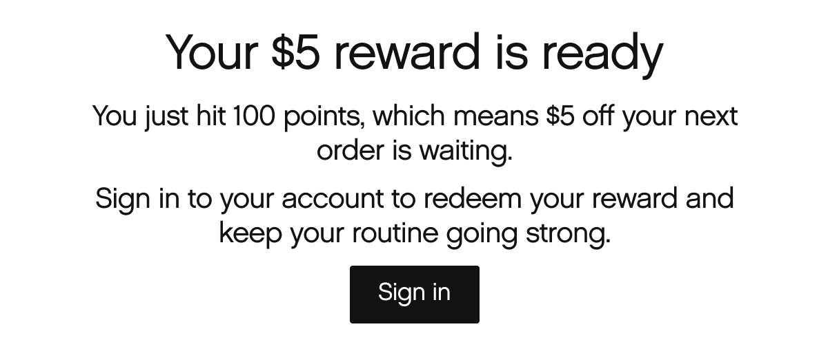Your $5 reward is ready
