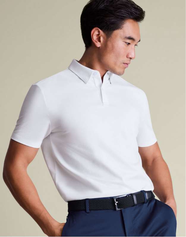 Performance Jersey Polo – White