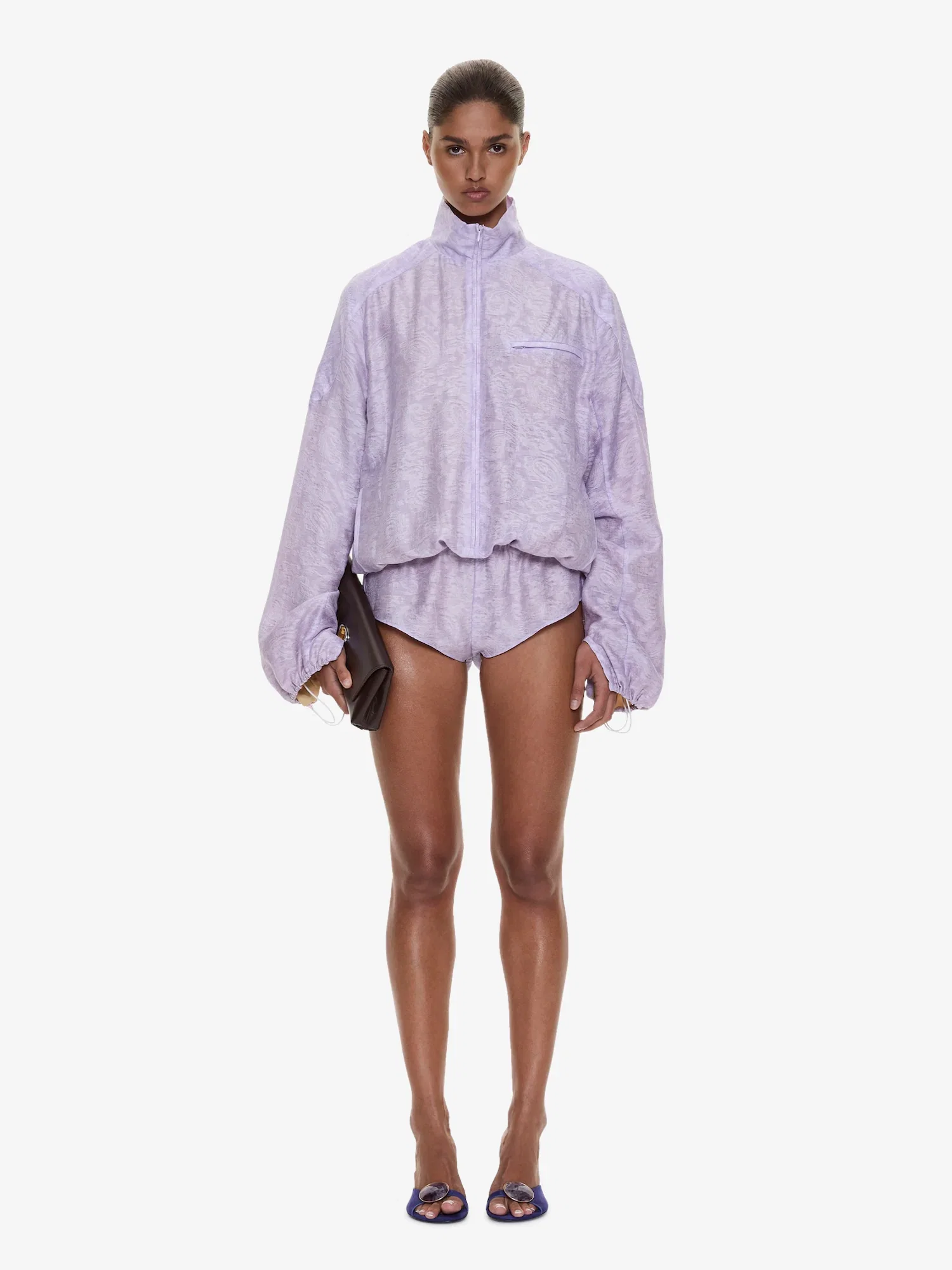 Image of Light Leak Jacquard Zipped One Piece
