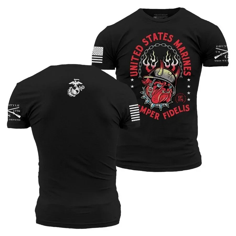 Image of USMC - Semper Fidelis T-Shirt - Black