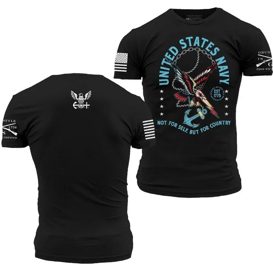 Image of USN - For Country T-Shirt - Black