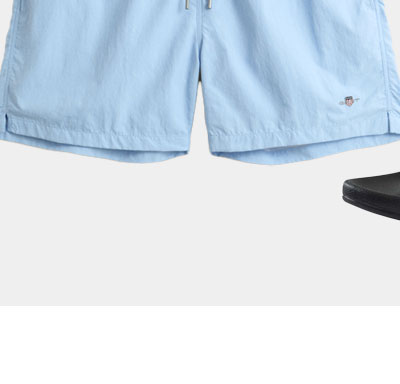GANT Logo Swim Shorts - Sky Blue