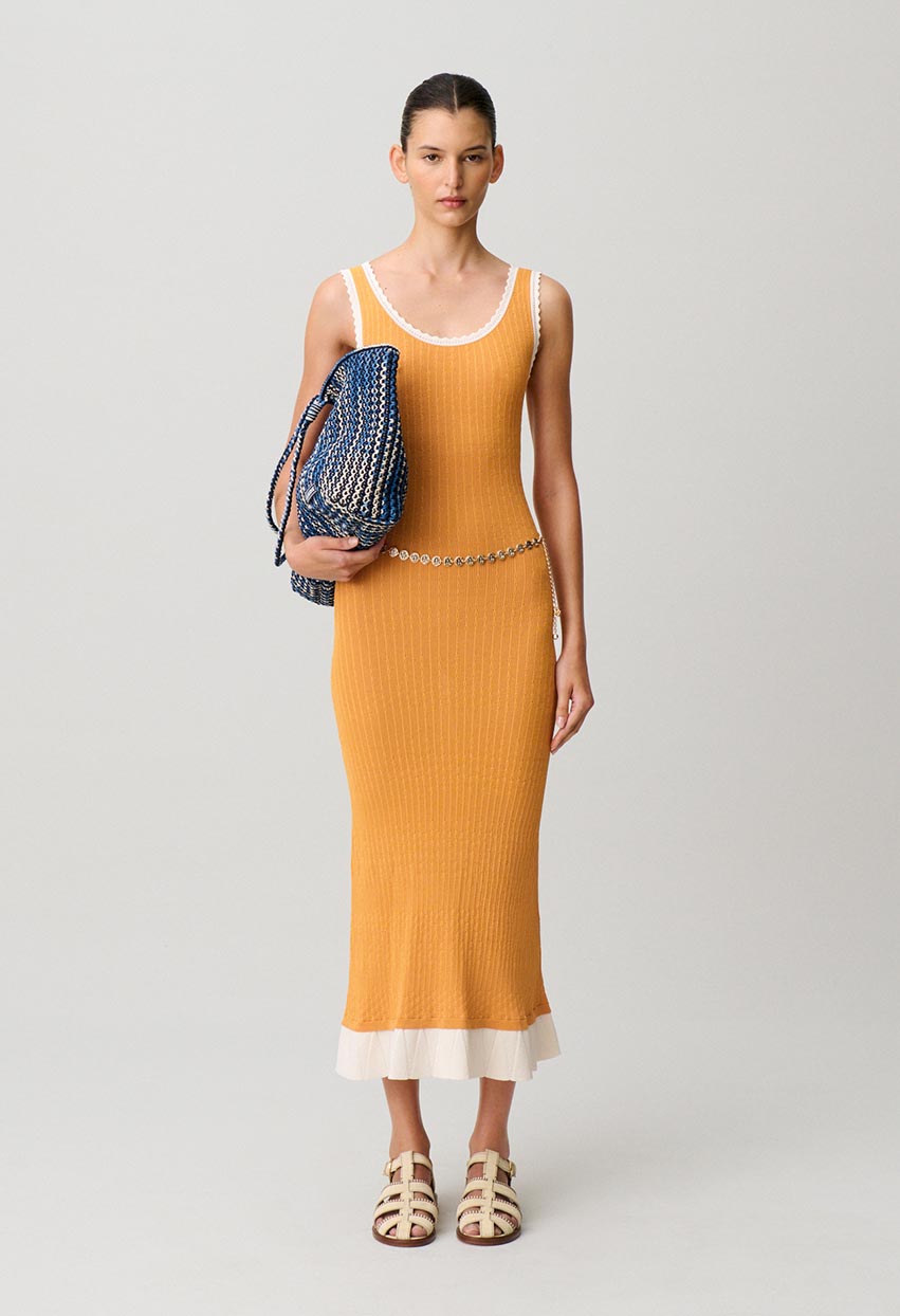 Robe longue maille