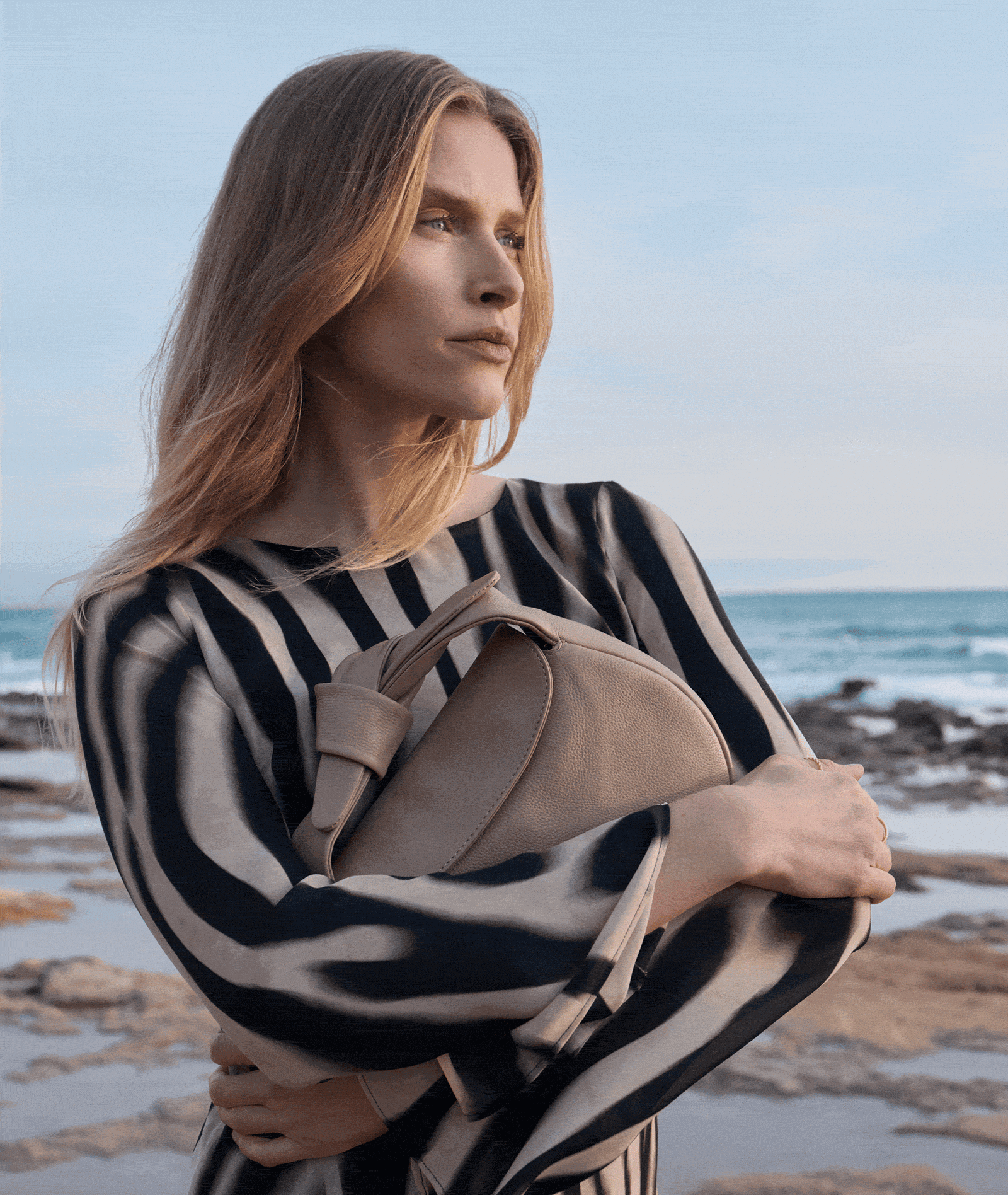Models wearing Coco bag in different colours