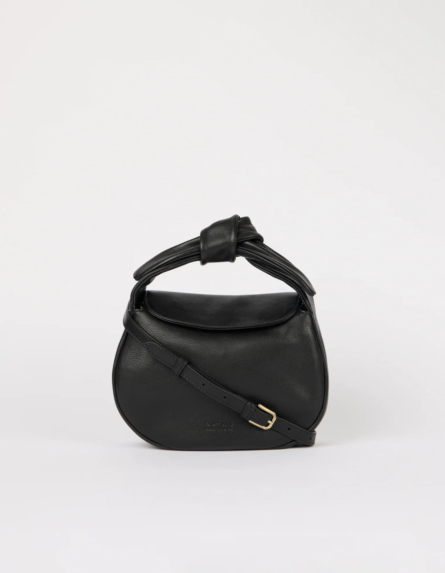 Image of Coco Croissant - Black Soft Grain Leather