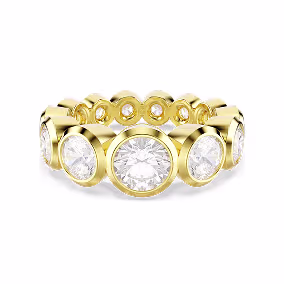 Anillo Imber, tallas redondas mixtas, blanco, baño en tono oro