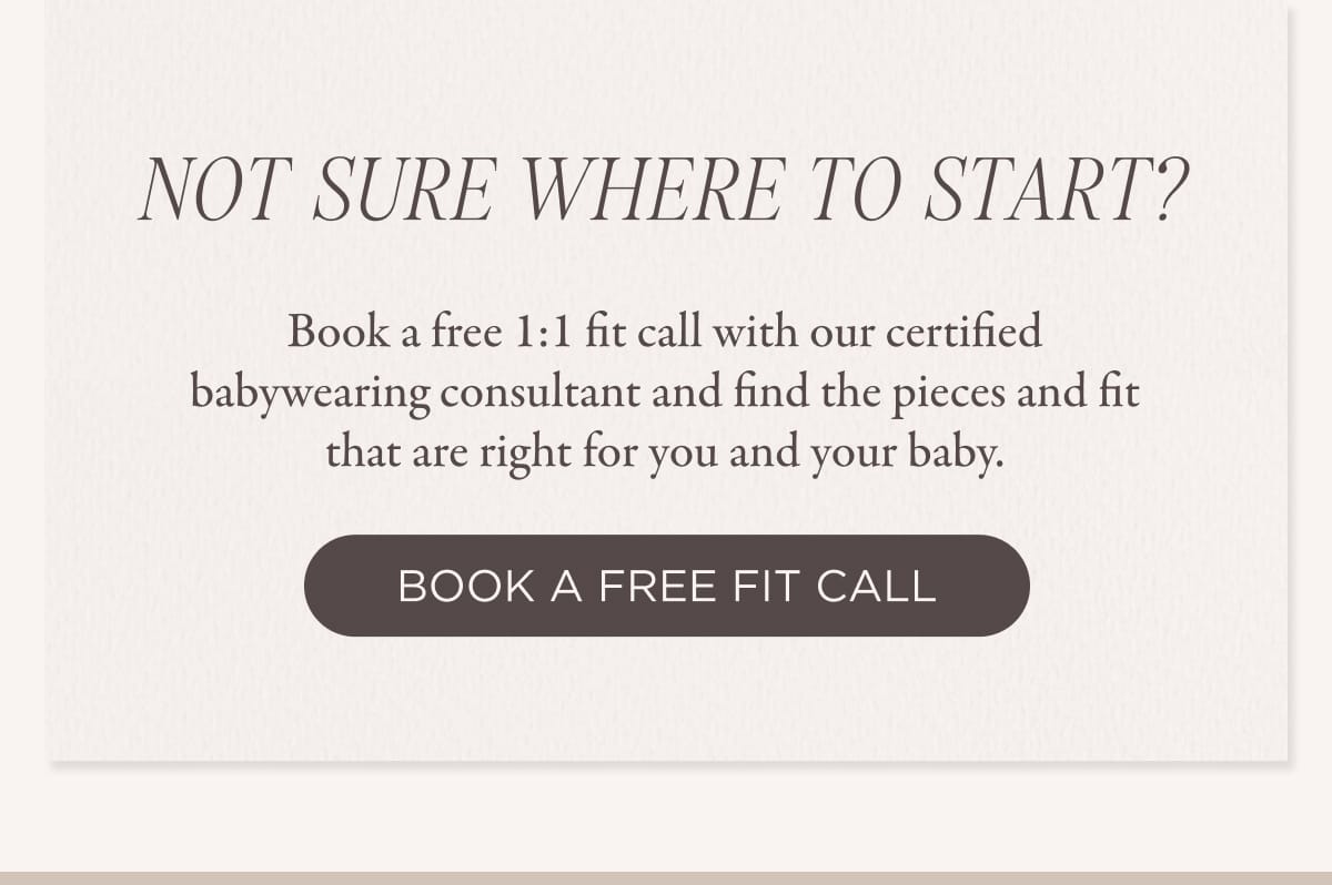 BOOK A FREE FIT CALL