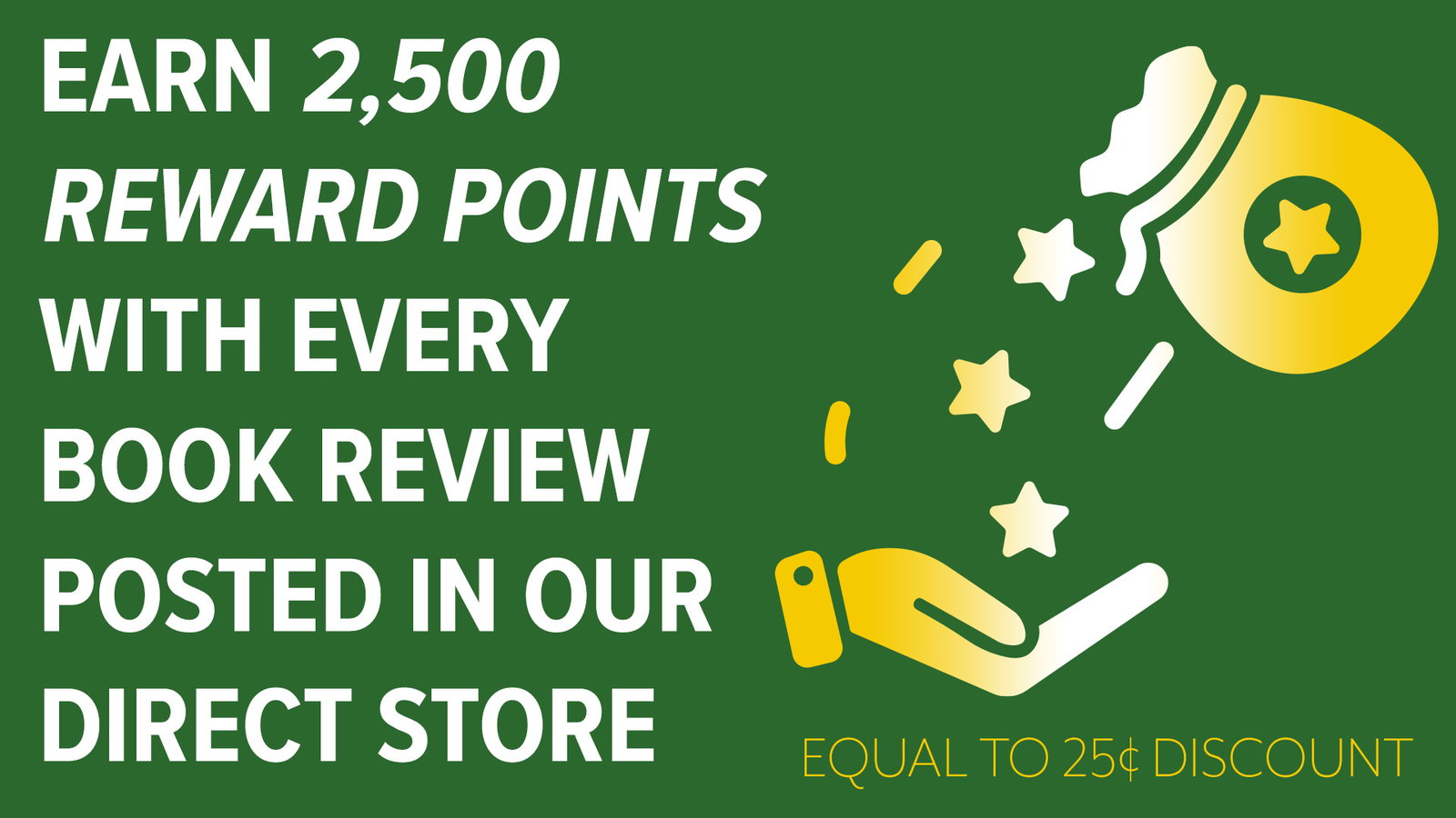 Earn 2,500 reward points with every review posted in our direct store!