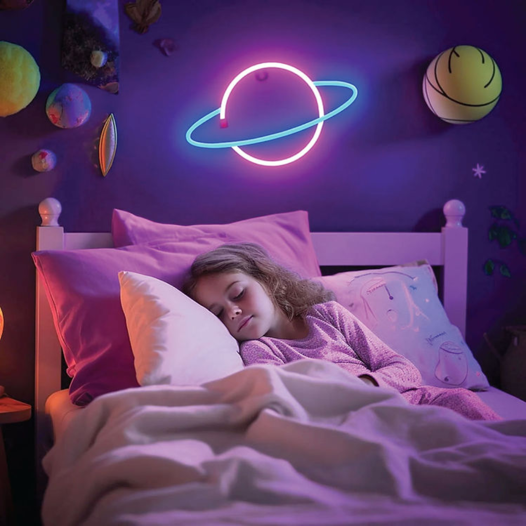 Neon Style Saturn LED Light