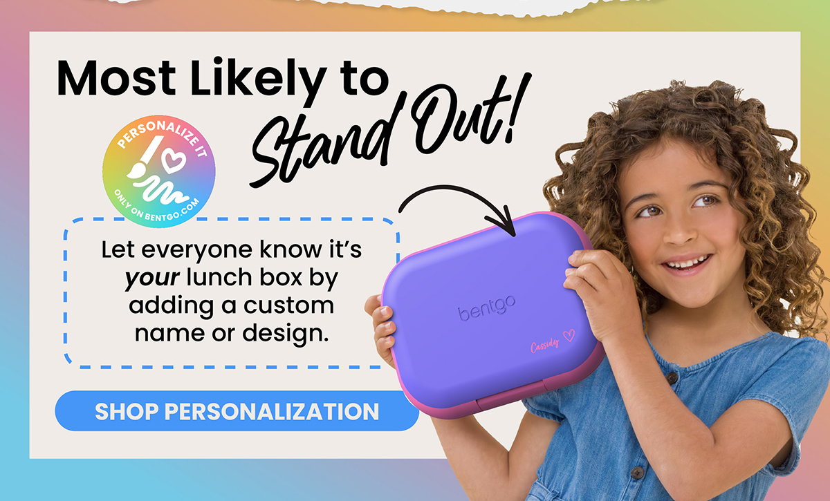 Most Likely To Stand Out! | Let Everyone Know It's Your Lunch Box By Adding A Custom Name Or Design. | Shop Personalization