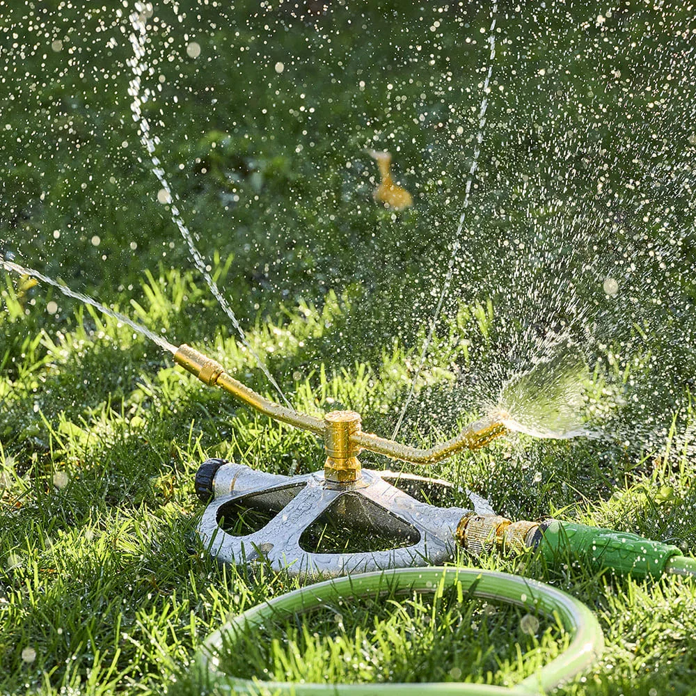 Image of French Steel & Brass Rotating Garden Sprinkler