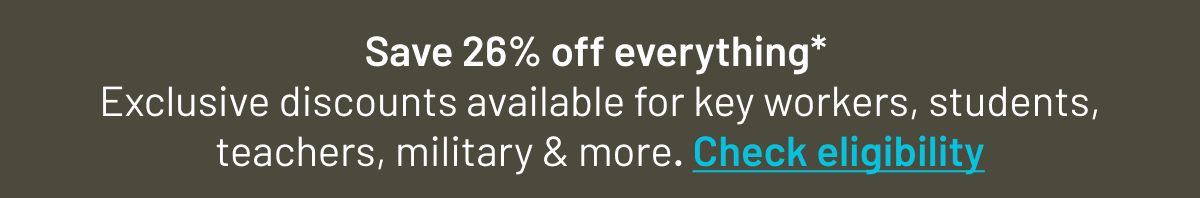 Save 26% off everything