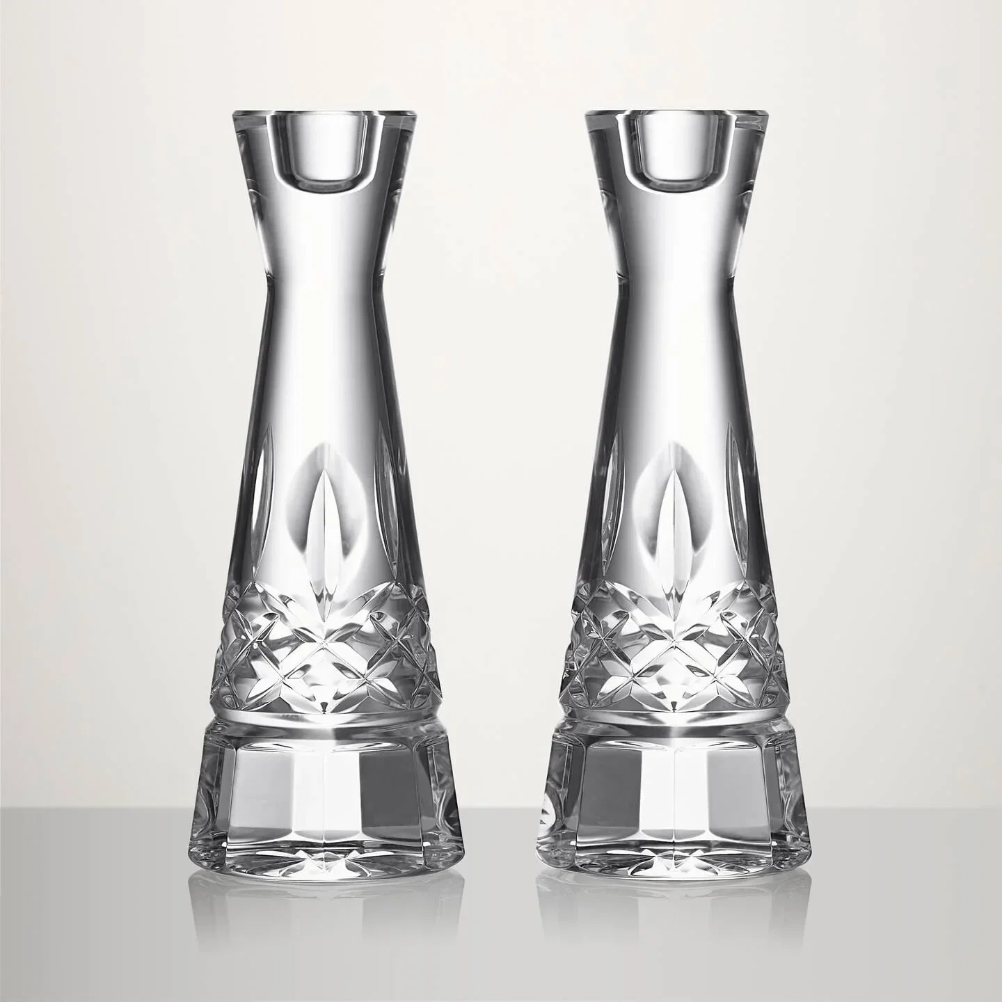 Lismore Round Candlestick 8in, Set of 2