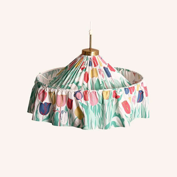 Tulip Fabric Pendant Lamp Designed by Josef Frank for Svenskt Tenn