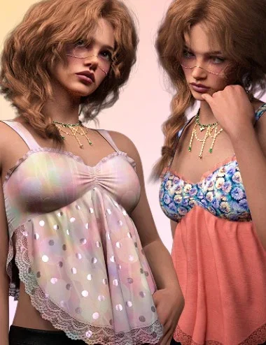 L3D Colorwave Add-On Frilly Summer Tank