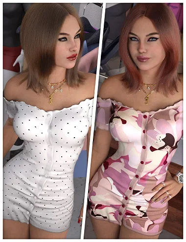 Fashionable Textures for dForce SU Hot Girl Dress