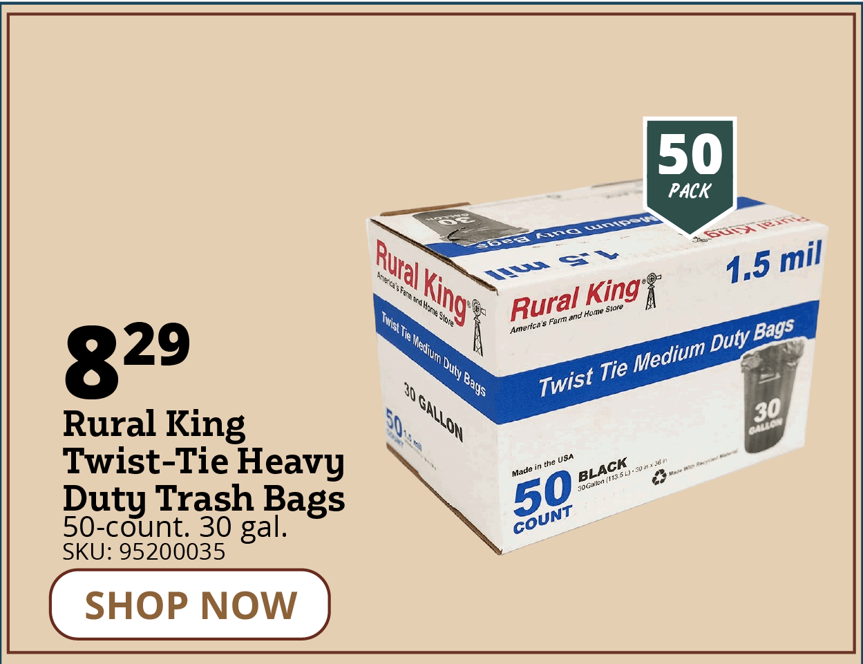 TWIST TIE GARBAGE BAGS